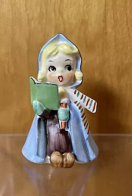 Vintage Chess Christmas Girl Figurine Bell Caroler Candle Song Book Japan Cloak • $39