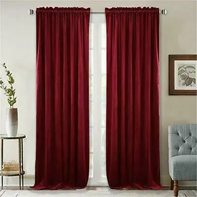 StangH Thick Velvet Curtains 96-inch - Heavy-Duty Large Window Velvet Drapes   • $64.25