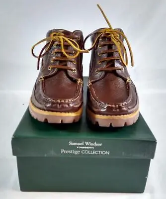 £40 • Buy Samuel Windsor Men's Handmade Brown Leather Deck Chukka Boots - UK 7 NEW