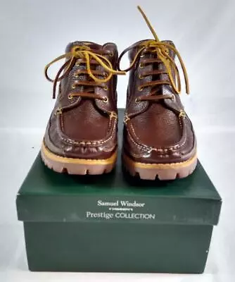 £40 • Buy Samuel Windsor Men's Handmade Brown Leather Deck Chukka Boots - UK 7 NEW