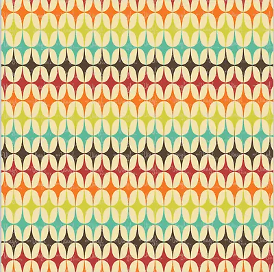 Printed Vinyl Mid Century Modern Pattern HTV & Adhesive Vinyl 12 X12 Inch Sheet • $4.99