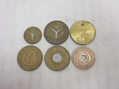 6 Different New York City Transit Authority Subway Train Bus Tokens NYC MTA • $29.95