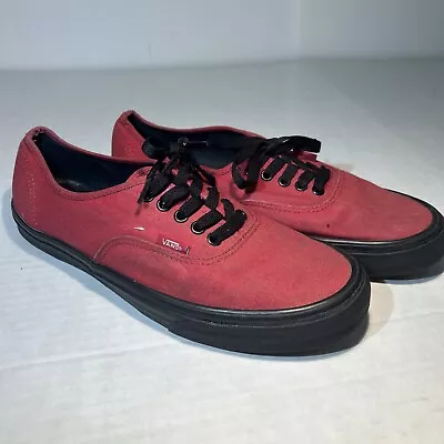 Authentic Vans Red Black Sole Sneakers • $14