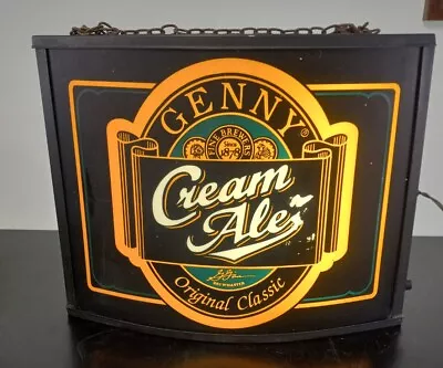 Vintage Genesee Cream Ale Beer “Genny Cream Ale  Lighted Sign Double Sided  • $16.99