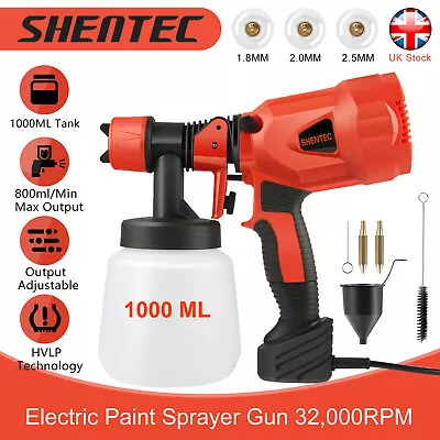 £40.95 • Buy 750W HVLP Electric Paint Sprayer Spray Gun Airless Home Garden Fence Wall Car 