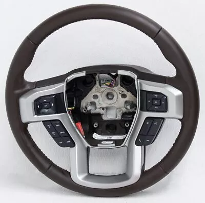 HL3Z-3600-ED OEM 2018-2020 Ford F150 Steering Wheel Medium Camel Java Leather • $309.50