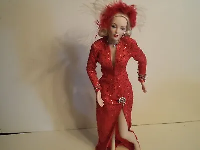 Franklin Mint Marilyn Monroe  Heirloom Doll Gentlemen Prefer Blondes Red Dresss • $49.99