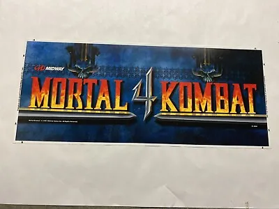 Mortal Kombat 4 Marquee Translite- Original NEW OLD STOCK - Midway Games 1997 • $44.95