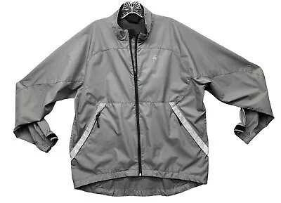 Fox Racing Jacket Mens Large Windbreaker Jacket Gray Full Zip -READ • $22.99