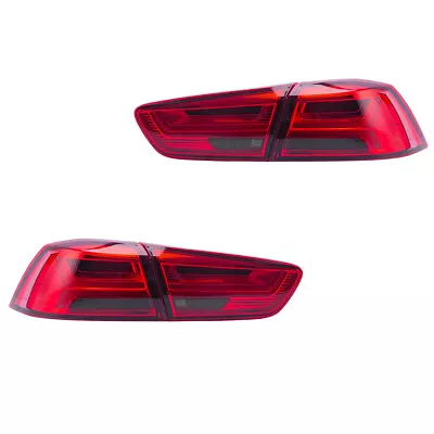 $109.99 • Buy VLAND LED Tail Lights For 2008-2017 Mitsubishi Lancer EVO X Sequential Red Smoke
