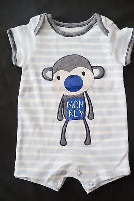 Baby Boy Clothes Romper Sleepsuit Playsuit   0-3 Months Blue • £5.90