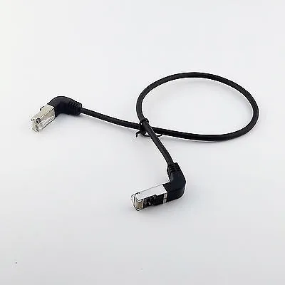 Ethernet LAN Network Extension Adapter Cable RJ45 Male To Male Plug Down Angled • $2.99