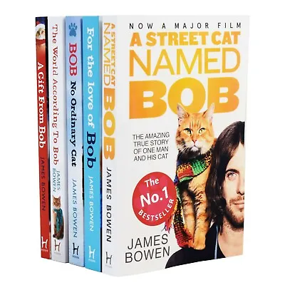 Bob The Cat Series 5 Books Collection Set By James Bowen - Ages 7-9 - Paperback • £22.99