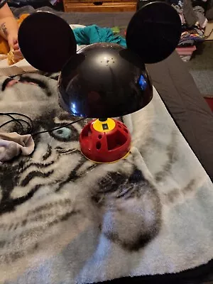 Vintage Disney Mickey Mouse Gooseneck Desk Lamp W/ Carousel Organizer & Bulb • $20