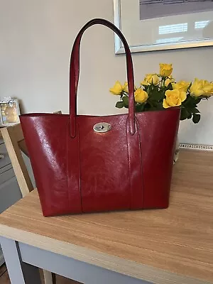 Genuine Mulberry Lancaster Red Bayswater Tote With Detachable Pouch And Dustbag • £480