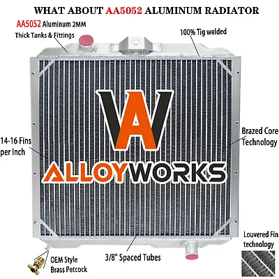 4 Row Aluminum Radiator For 1992-2006 AM General Hummer H1 5.7L 6.5L V8 Diesel • $279