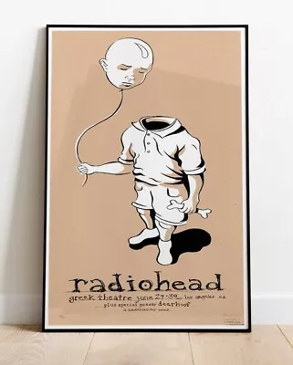 RADIOHEAD LOS ANGELES 2006 REPRO Tour Poster 36 X24  (similar To A1 ) • £11.99