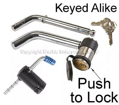 Master Lock Receiver Hitch/Latch Combo - Keyed Alike Trailer Locks 2848DAT • $26.78