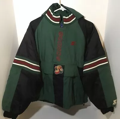  Seattle Supersonics Vintage Starter Middle Pocket Pullover Puffer Jacket Large  • $154.95