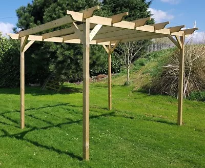 Wooden Garden Pergola Kit Sculpted Arbour - Exclusive Pergola Range • £585.02