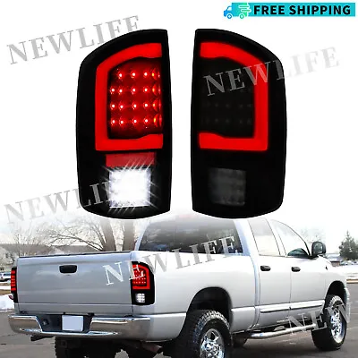 Black 2002-2006 Dodge Ram 1500 2500 3500 LED Bar Tail Lights Brake Lamps Red DRL • $139.99