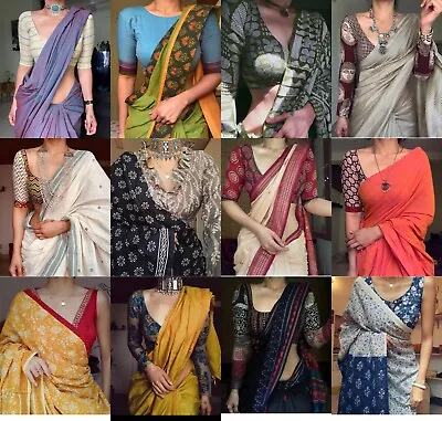 £25.91 • Buy Sdesigner Saree Blouse New Sari Indian Pakistani Wedding Bollywood Party Wear