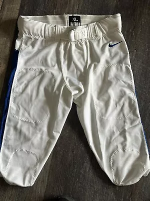 Nike Men’s XL Football Pants White With Navy Blue Stripe CI3771-107 NWT $75 • $22.50