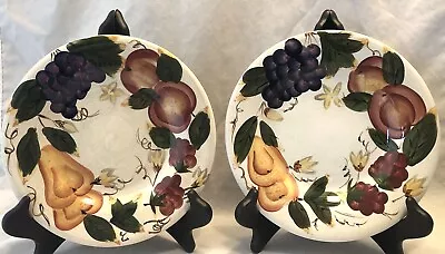 Pair Of HD Designs Barcelona 8 1/2  Salad / Dessert Stoneware  Plates • $9.95