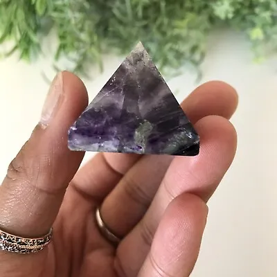 Rainbow Fluorite High Grade Small Pyramid Crystal - 34g - 3.1cm (cracked Edge) • £7.99