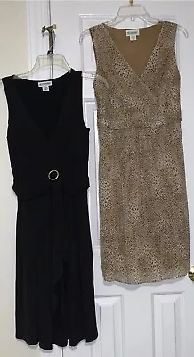 Maternity Dress Lot Motherhood Sz Med Sleeveless Animal Print And Black Career • $18