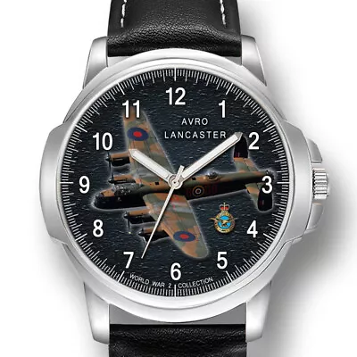 Avro Lancaster Bomber Raf Ww2 Mens Gents Wrist Watch Birthday Best Gift Engraved • £29.99