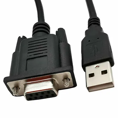 RS232 DB9 9 Pin Female To USB 2.0 A Male PLC Serial Cable For Vigor VB VH 1.8m  • £7.95