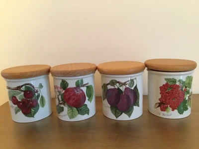 £16 • Buy Portmeirion Pomona 4 Small Spice Or Herb Storage Jars