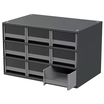 Akro-Mils 19909 Drawer Bin Cabinet With 9 Drawers Steel Polystyrene Gray • $199.99