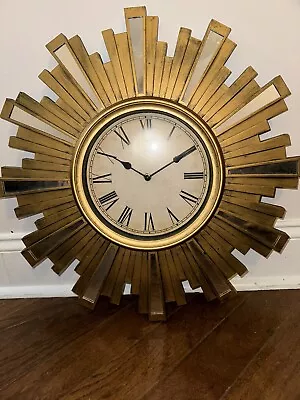 Rue De Lemieux Sunburst Clock MCM Look • $15