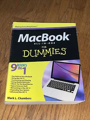 MacBook All-In-One For Dummies 9 Books In 1 By Chambers Mark L. Original $35 💗 • $16