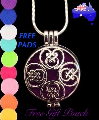 $12.95 • Buy Aromatherapy Essential Oil Diffuser Locket 925 Sterling Silver Chain Necklace