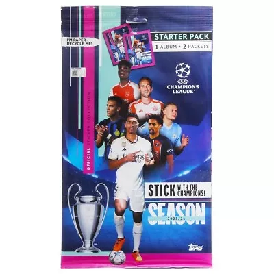 Topps Topps UEFA Champions League Season 2023/24 Starter Pack. Album + 2 Packets • £7.99