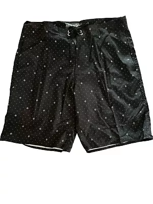 B. Split Stretch Action Sports Surf 4 Way Board Shorts Black Gray Sz XLarge NWT • $19.99