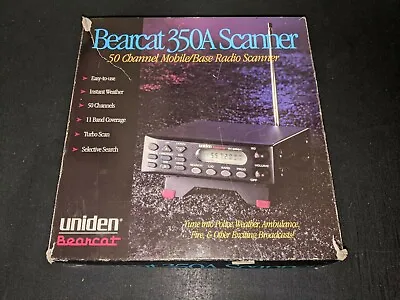 Uniden Bearcat 350A Scanner Mobile Police Fire. Weather Complete W/ Box Adapter • $149.95