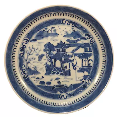 Antique Chinese Qing Blue White Porcelain Blue Willow Plate A • $29.99