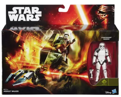 Star Wars Assault Walker Vehicle & 3.75  Inch Stormtrooper Sergeant Figure - NEW • £12.99