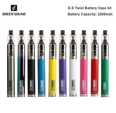 £2.99 • Buy GS EGo II Twist 2200mAh Variable Voltage Vape Pen Mod Kit | G3 Mini Tank 2ml | 