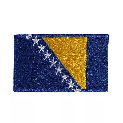 Country Of Bosnia Herzegovina Flag Embroidered Iron On Patch - Bosnian 161-A • $4.95