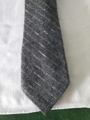 £4.95 • Buy Vintage C.1960 Grey -wool Mix -skinny Tie- Made In W.germany