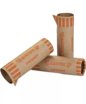 Coin Wrappers For Quarters $10 1000 Wrappers PerBox (CTX20025) Pap-R Preformed • $29