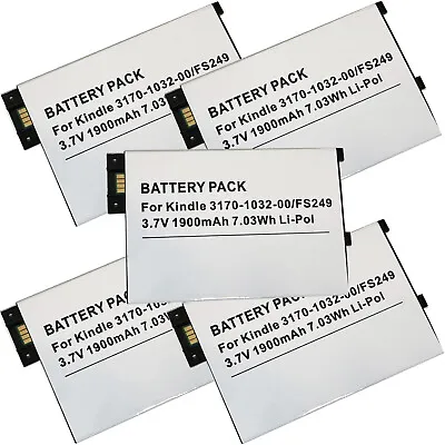 5-PACK - 5 Batteries For Amazon Kindle 3 Kindle III Kindle 3 Wi-fi Kindle 3G • $58.99