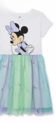 Minnie Mouse Girls Tutu Dress Disney Short Sleeve Multicolor Size Large (10-12) • $16.99