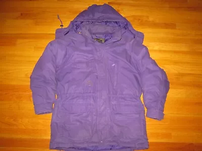 EDDIE BAUER Vtg 80s 90s SNOWLINE Goose Down Ski Jacket Coat Parka Hoodie Hood L • $49.99