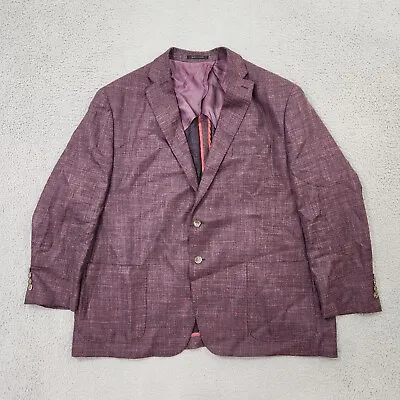 Loro Piana Summertime Sport Coat Men 50R Purple Two Button Wool Silk Linen Union • $129.95